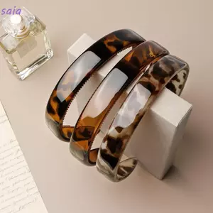 SAIA Nữ Băng Đô, Tạo Kiểu Tóc Acetate Da Báo Tóc, Retro Chống Trơn Trượt Răng Rùa Phụ Kiện Tóc Phụ Kiện Nữ