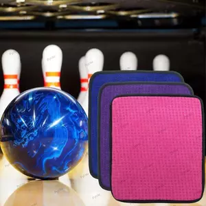 Khăn bóng bowling PYCOU, Loại bỏ bụi bẩn Bóng bowling hai mặt Shammy, Tấm lót bóng bowling có thể tái sử dụng thấm sợi nhỏ bền bỉ để làm sạch bóng bowling