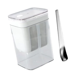 Sẽ Sữa Thoát Nước Hộp Lọc Tốt Bộ Có Thìa Và Nắp Kệ Lọc Để Loại Bỏ Whey Dày Kết Cấu Sữa Và