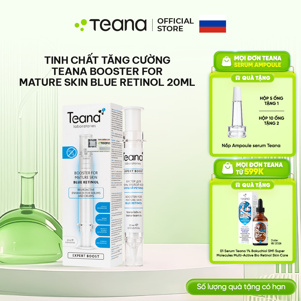 Booster Teana For Mature Skin Blue Retinol tinh chất tăng cường giúp trẻ hoá, tái tạo da 20ml