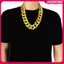 JASMINE 50-120cm Quá Khổ Lớn Chunky Dây Xích Màu Vàng Nelace Hip Hop Punk Gothic Ro Mặt Dây Chuyền Nhựa Biểu Diễn Đảng Đạo Cụ JASMINE