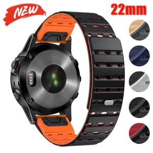 Dây đeo silicon QuickFit 22mm cho Garmin Fenix 8 47mm / Fenix7 Pro / Enduro 2 3 vòng tay thay thế thể thao mềm