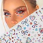 Tự Dính 3D Pha Lê Kim Cương Giả Hình Xăm Dán Nhiều Màu Sắc Mặt Đá Quý Body Brow Trang Điểm Cổ Tích Làm Đẹp Kích Thước Hỗn Hợp