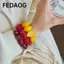 FEDAOG Vòng tay đính cườm trái cây mô phỏng, Vòng tay quyến rũ mịn màng bóng loáng dành cho nữ, Vòng tay chanh vui nhộn trẻ trung Quà tặng trang sức cổ tay đính cườm đầy màu sắc cho bé gái