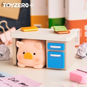 Zero Plus TOYZERO Chú Heo đóng hộp LuLu-Working Pig Things Multi-Series Hộp bí ẩn Đồ trang trí máy tính để bàn Tay Đồ chơi hợp thời trang Quà tặng