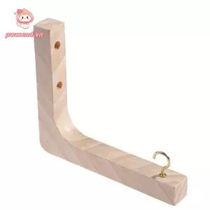 PWSSEND 1 / 2 Móc Treo Cây Treo Tường, Giá Treo Cây Bằng Gỗ Tự Nhiên, Đèn Lồng Chuông Gió Bắc Âu Chậu Hoa Gỗ Móc Ban Công Trang Trí Nhà