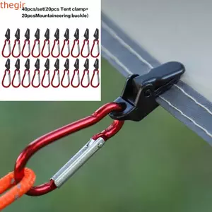THEGIRL8B 40 Chiếc Kẹp Lều Cá Sấu, Kẹp Tán Chống Trượt Bằng Nhựa Chống Gió, Kẹp Khóa Mini Hạng Nặng Đa Năng Bạt Bạt Kẹp Sinh Tồn