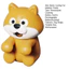 < Pluscloth > Quạt kẹp, Quạt Mini có thể sạc lại, Hình con chó dễ thương cho bàn làm việc văn phòng và du lịch