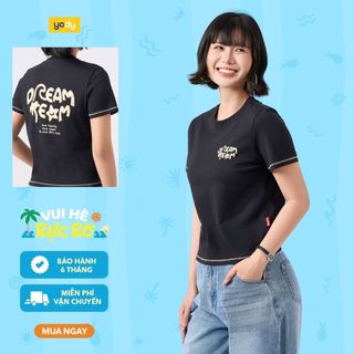[DREAM TEAM] Áo thun gia đình nam nữ trẻ em YODY vải cotton compact thấm hút mồ hôi WCTS26S018