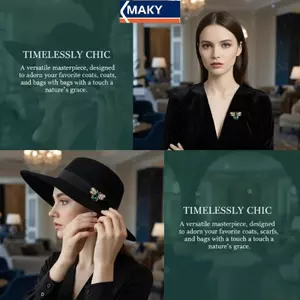 MAKY Độc Đáo Ong Pha Lê Trâm Dành Cho Nữ Men Kim Cương Giả Động Vật sel Ve Áo Pin Cho Tiệc Cưới Phụ Kiện Quà Tặng VN