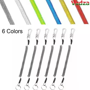 VVDZA 1.2m / 1.5m Dây Câu Cá Di Động Nhựa Chất Lượng Cao Có Thể Thu Vào Tether Đi Bộ Đường Dài Ngoài Trời Cắm Trại Chống Mất Móc Khóa Điện Thoại