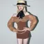 Bộ hai mảnh màu ca cao Hot Girl kiểu Pháp mùa hè Tay phồng rỗng phù hợp với gói eo thấp Mông Slim-fit Slimer Look Niche Suit Women