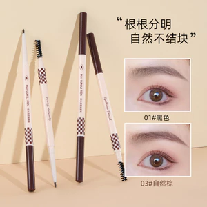 Bút chì kẻ mày hai đầu Helen Beauty Bút chì kẻ mày đầu mỏng đa chức năng có rễ riêng biệt Trang điểm chống nước chống nhòe LS
