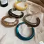 Vòng tay acrylic BRBRAA, Vòng tay mở phong cách acrylic, Ánh sáng cao cấp Màu mờ sang trọng Trang sức hình học mặt sáng bóng dành cho nữ