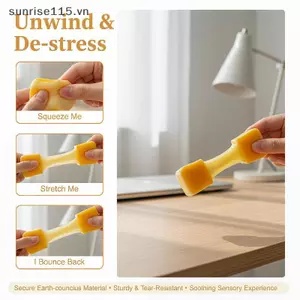 SRVN Bánh Cơm Đồ Chơi Giảm Căng Thẳng Bóp Đồ Chơi Fidget Cho Trẻ Em Người Lớn Thực Tế Mềm Mại Co Giãn Cảm Giác Quà Tặng Chống Căng Thẳng.