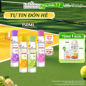 Xịt khử mùi Enchanteur khô thoáng 72 giờ, cảm giác tươi mát sảng khoái lâu dài 150ml