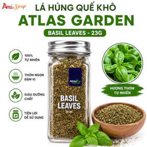 Lá Húng Quế Basil Khô Atlas GARDEN 23g , Gia Vị Nấu Ăn Cao Cấp Nhập Khẩu Đức