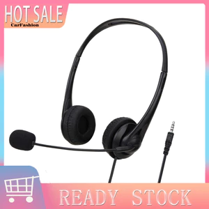 < CarFashion > Tai nghe có dây SY490 Khử tiếng ồn đa năng qua tai Tai nghe hai tai USB có Mic để giảng dạy trực tuyến