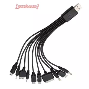 Bộ sạc cáp đa Pin Bộ chuyển đổi USB Cáp dây dữ liệu Dây cáp truyền dữ liệu USB đa năng 10 trong 1 Đa năng Đa năng