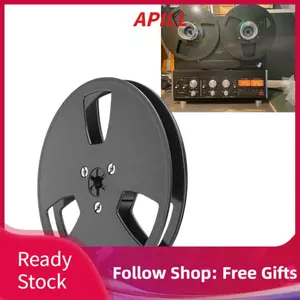 Apill Cuộn băng trống 5 inch Yoidesu bằng nhựa ABS dành cho học sinh với 3 lỗ chống gió để ghi âm tương tự (Đen)