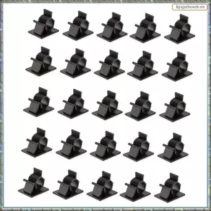100 Chiếc Tự Dính Dây Có Thể Điều Chỉnh Dây Tổ Chức Kẹp Dây Quản Lý Dây Nylon Đen Để Treo Dây Tidying Kẹp Cáp