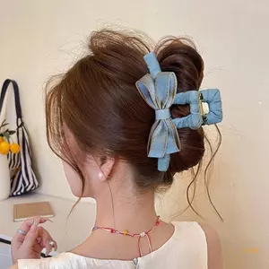 Ở Thanh Lịch Màu Xanh Jeans Kẹp Tóc Phong Cách Và Thiết Thực Tóc Barrette Đuôi Ngựa Giá Đỡ Cho Các Dịp Khác Nhau 12 5cm
