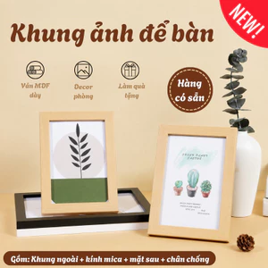 Khung Hình Trang Trí LUMERA HOME Gỗ MDF Có Chân Chống Mặt Kính Chống Bụi Dễ Thay Ảnh Tiện Lợi