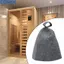 <cosyh>High Quality Sauna Hat Wool Cap Anti Heat Grey Porosity With Hanging Loop