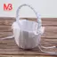 Lãng mạn Nơ Trắng Satin Lễ Cưới Tiệc Hoa Cô Gái Giỏ