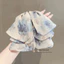 Pháp Hoa Hồng In Nơ Streamer Tóc Nữ Phong Cách Mới Đuôi Ngựa Kẹp Đầu Sau Thời Trang Cá Mập Kẹp A1PJ