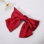 Ins Màu Trơn Satin Voan Nơ Lớn Mùa Xuân Kẹp Hợp Thời Trang Mũ Đội Đầu Nữ Kẹp Bên Phụ Kiện Tóc ONX6