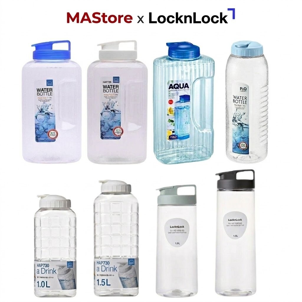 Bình đựng nước LocknLock, đựng trà sữa dùng ở nhà, văn phòng dung tích 1.2L đến 2.6L [MAStore]