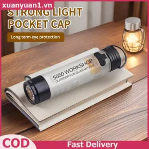 XUAN Mini Nhà Thơ Đèn Pin 1 Đèn LED Móc Khóa Kẹp Đèn Pin Chạy Ngoài Trời Đi Bộ Đường Dài Thiết Kế Nhẹ VN