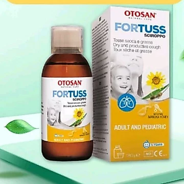 Siro Ho Thảo Dược Otosan Fortuss - Hỗ trợ Bổ Phế , Làm Dịu Con Ho, Bảo Vệ Niêm Mạc (Chai 180g)