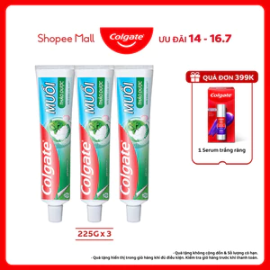 Bộ 3 Kem Đánh Răng Colgate Herbal Salt Muối Thảo Dược bảo vệ răng và nướu tối ưu 225g/tuýp