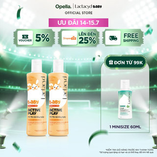 Bộ 2 chai Sữa Tắm Gội Trẻ Em Lactacyd Baby Active Play, Giúp Đề Kháng Da Và Bảo Vệ Bé Khỏi Vi Khuẩn 250ml/chai