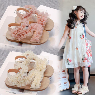| sandals for girls | women's sandals ❄Giày Bé Gái 2026 Phong Cách Mới Mùa Hè Đế Mềm Chống Trơn Trượt Bé Gái Giày Đi Biển Gạc Trẻ Em Giày Sandal Công Chúa Ngọt Ngào☁