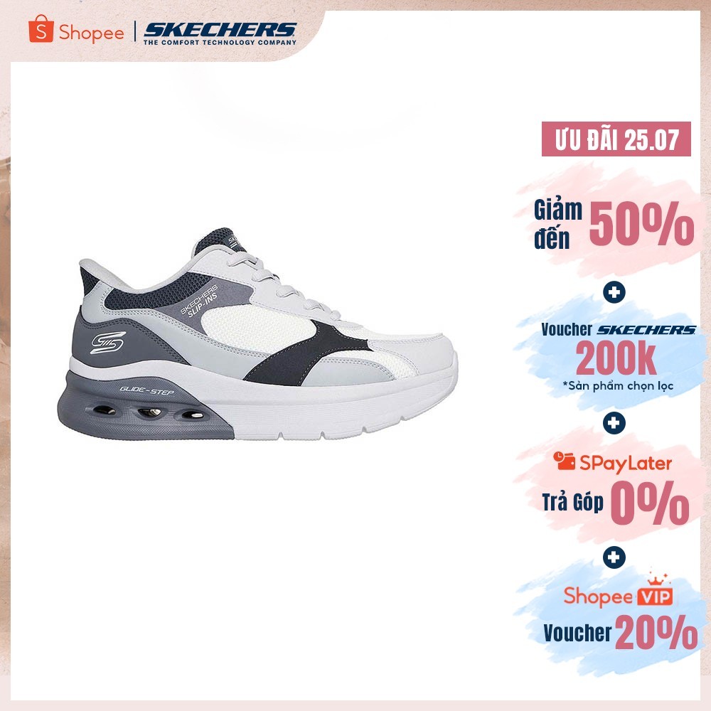 Giày Thể Thao Nam Skechers Slip-Ins BOBS Arc Waves 2.0 Class Order Thường Ngày - 118342-WMLT Memory Foam