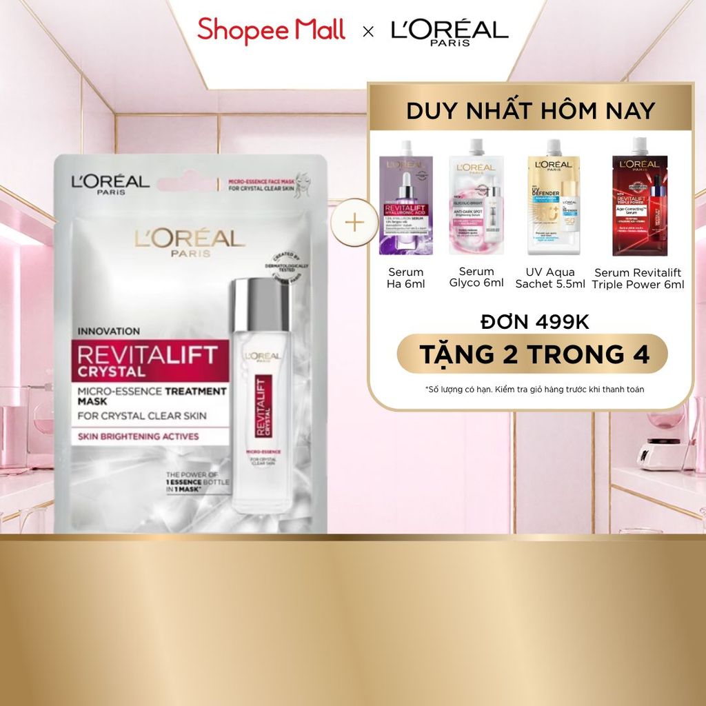 Mặt nạ dưỡng chất Revitalift Crystal MicroEssence Treatment Mask L'Oreal Paris 25g