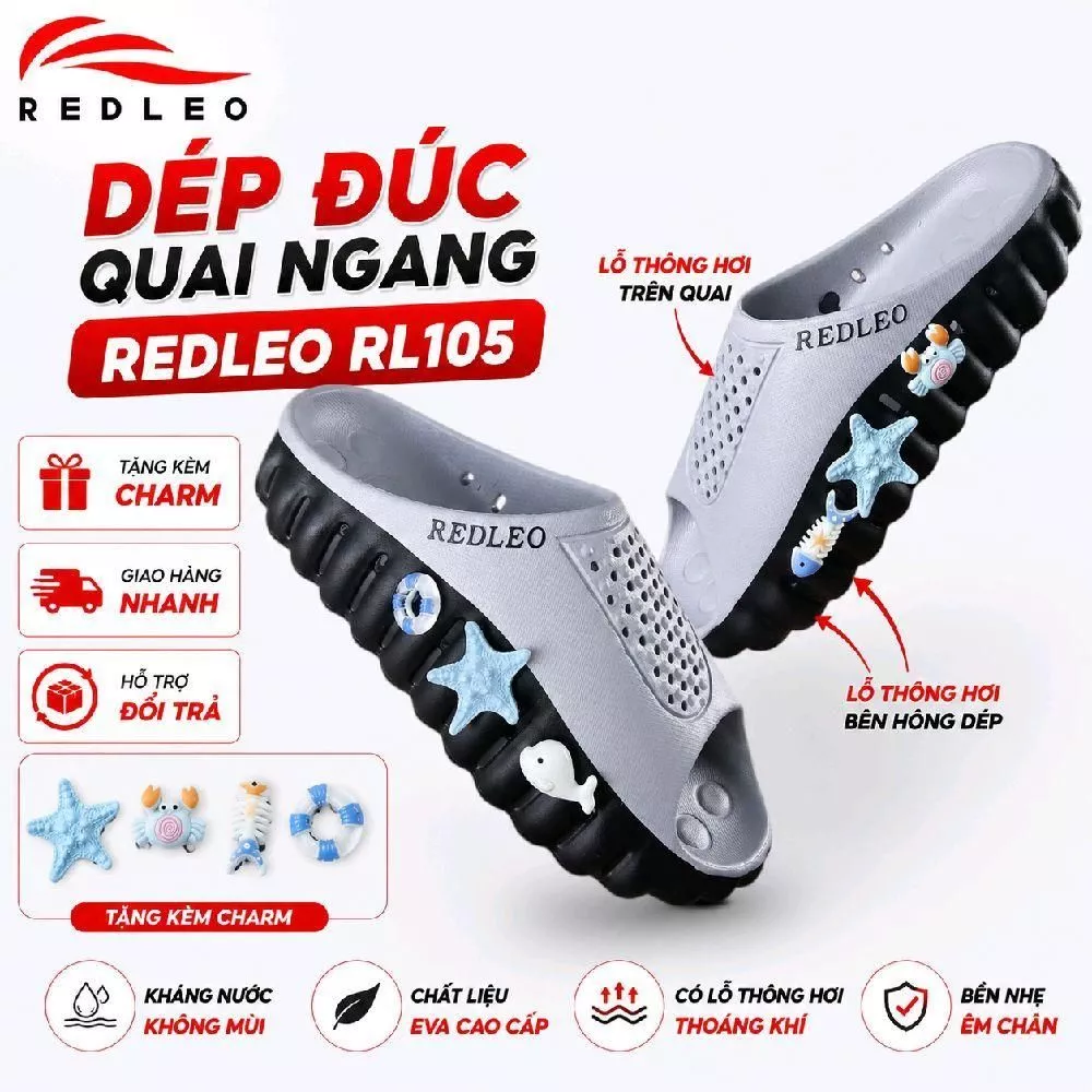 Dép quai ngang REDLEO RL105 đúc EVA nguyên khối