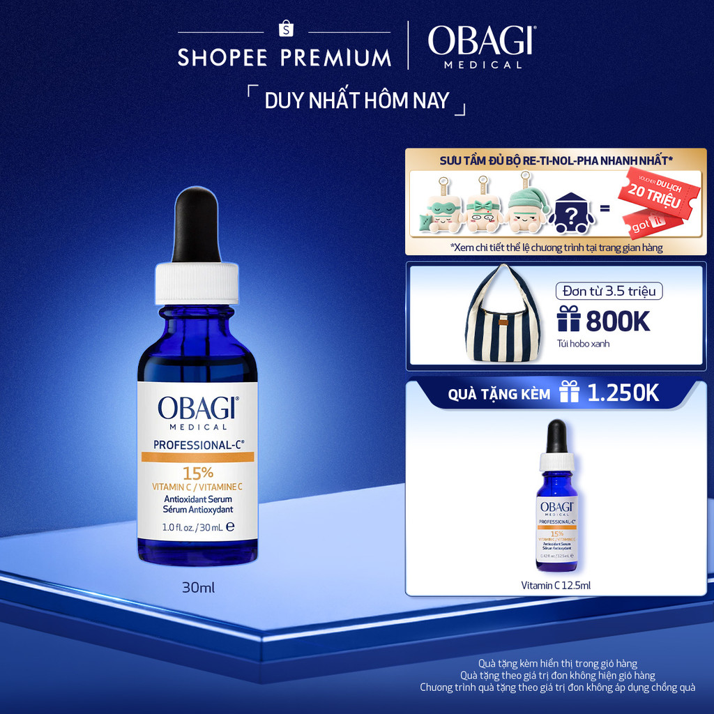 Serum Dưỡng Sáng & Đều Màu Da Vitamin C Obagi Professional-C 20% 30ml