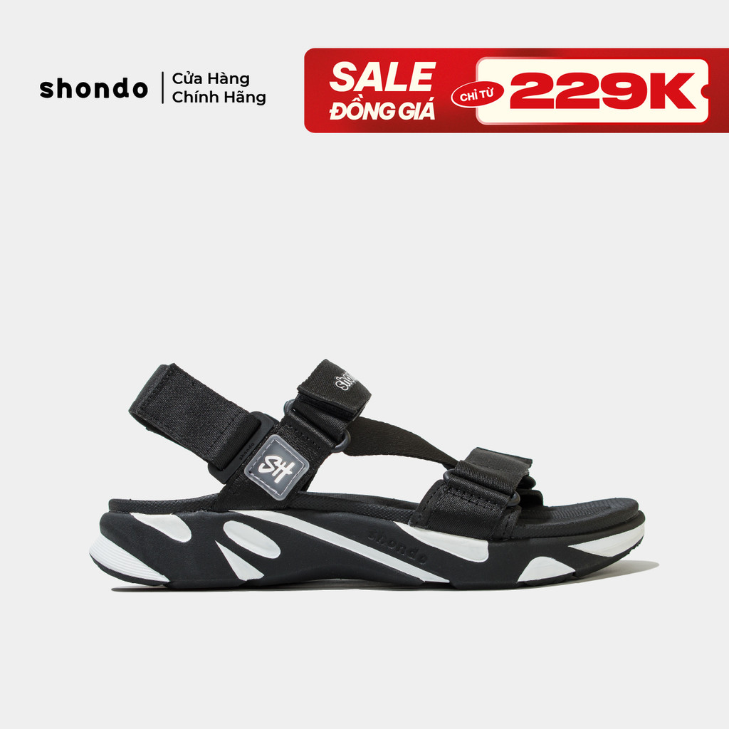 Giày sandal Shondo F8M1012 đen trắng