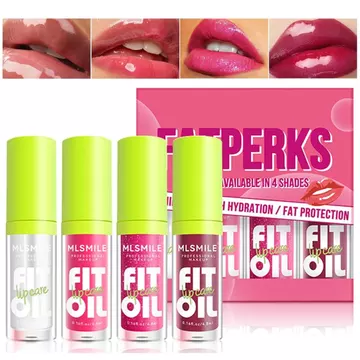 4 Màu Dầu Mỡ Son Bóng, Son Dầu Lip Glaze Dưỡng Môi Dầu Phát Sáng Đầu Bàn Chải Lớn Dưỡng Ẩm Son Bóng, Son Dưỡng Môi Trong Suốt Màu Sáng Bóng Nuôi Dưỡng Không Dính (A #)