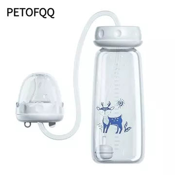 Bình sữa rảnh tay PETOFQQ, Bộ bình sữa cổ bình 8oz / 240ml, Bình sữa tự ăn sáng tạo với cọ hút Bình trữ sữa bóng trọng lực cho bé từ 3 tháng tuổi trở lên