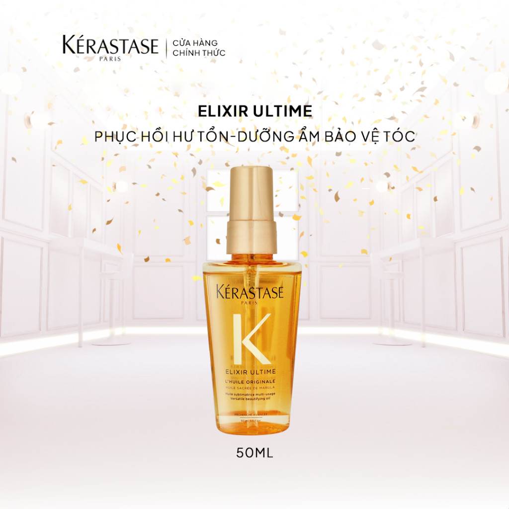 Dầu hoa trà dưỡng bóng, chống nhiệt cho mọi loại tóc-Elixir Ultime L ...