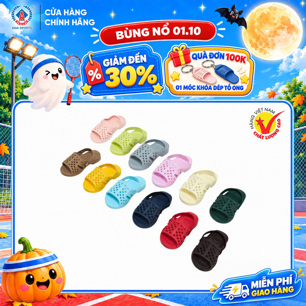 [MUA 2 GIẢM 3%] [CÓ QUAI] Dép Tổ Ong Trẻ Em ASIA (Size 11-16) Siêu Nhẹ - Dép Lê Đi Trong Nhà Chống Trượt Bền Đẹp - DCE03