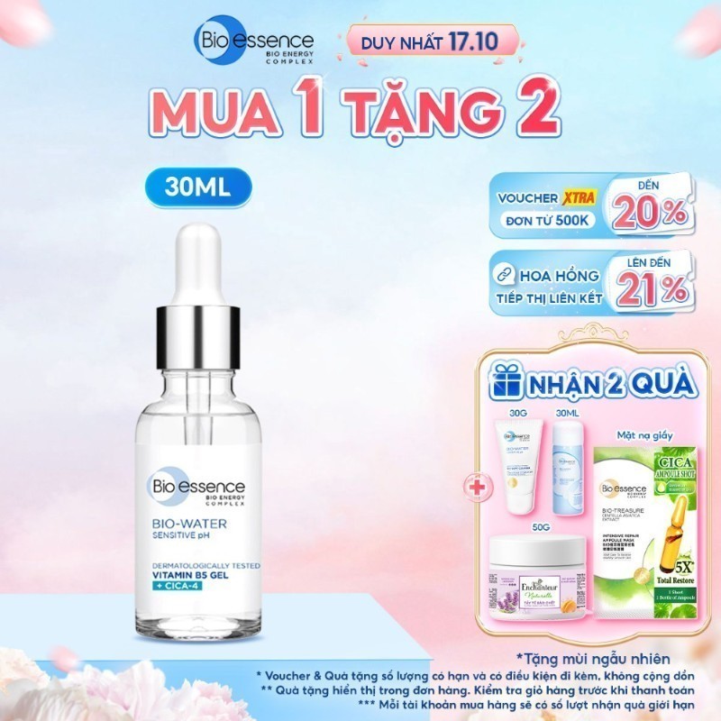 Tinh chất serum dưỡng ẩm, phục hồi chuyên sâu cho da Bio-essence Bio gel Vitamin B5 Cica-4 30ml