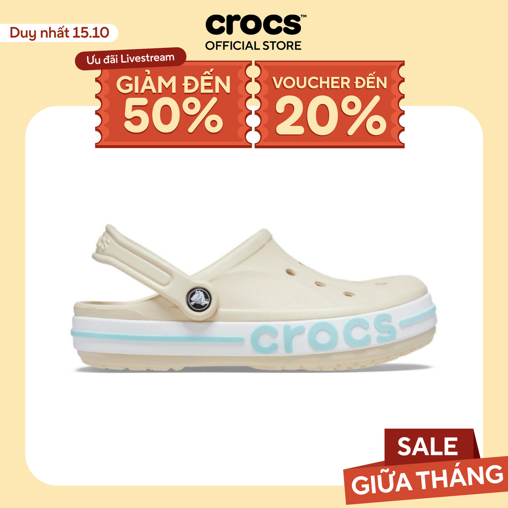 Giày Clog Unisex Crocs Bayaband - Winter White - 205089-1LI