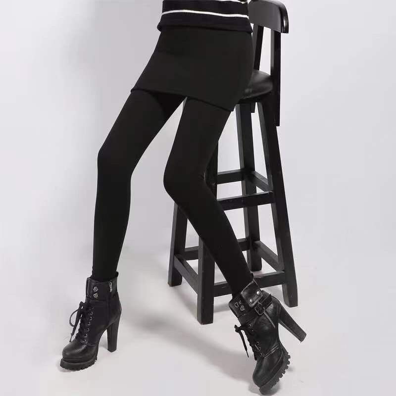 Quần legging nhung Đức gân lót lông cừu dày, thiết kế slim fit, phù hợp mùa đông