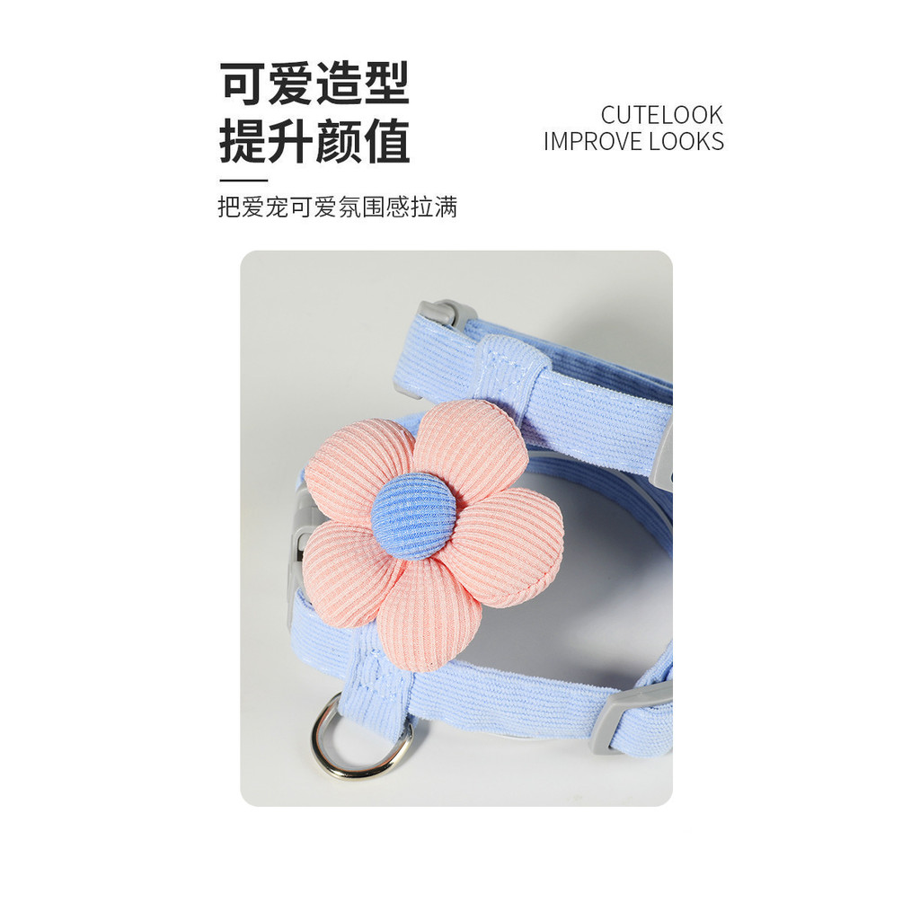 【Ready Stock】 Cat Cartoon Hand Holding Rope Outing Anti Breaking Loose I-Shaped Adjustable Pet Special Muppet Teddy Small Dog RlLK